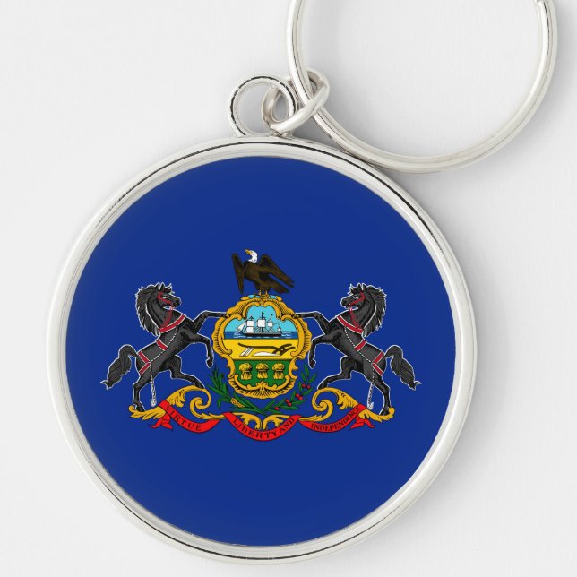 Pennsylvania State Flag Design Key Ring (Front)