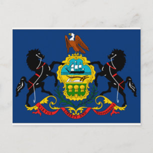 Pennsylvania State Flag Detail Postcard