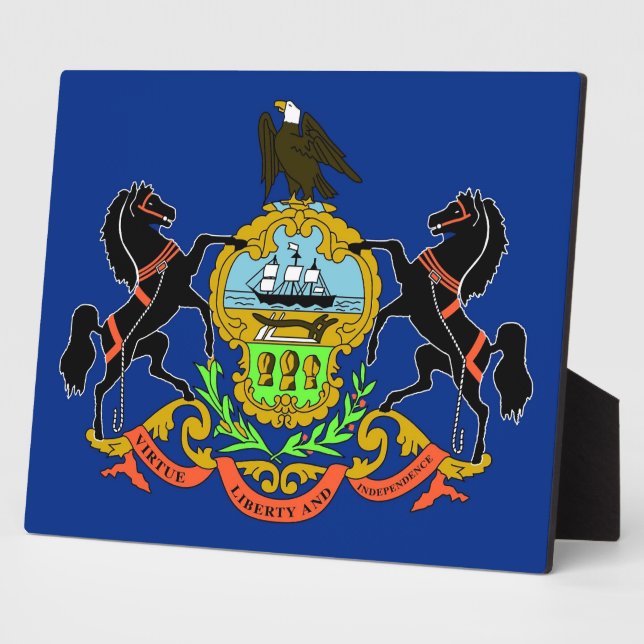 Pennsylvania State Flag Plaque (Side)