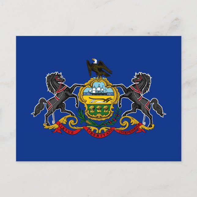 Pennsylvania State Flag Postcard (Front)