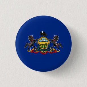 Pennsylvania State Flag USA 3 Cm Round Badge
