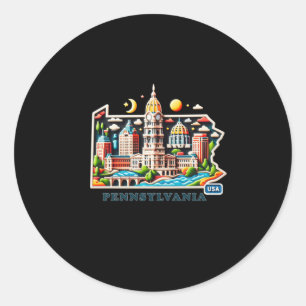 Pennsylvania State In Usa Sticker