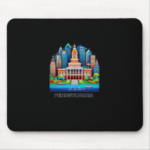 Pennsylvania State In Usa Sticker1 Mouse Pad
