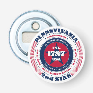 Pennsylvania State Information Circle Bottle Opener