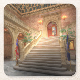 Pennsylvania State Matthew J. Ryan Building Square Paper Coaster