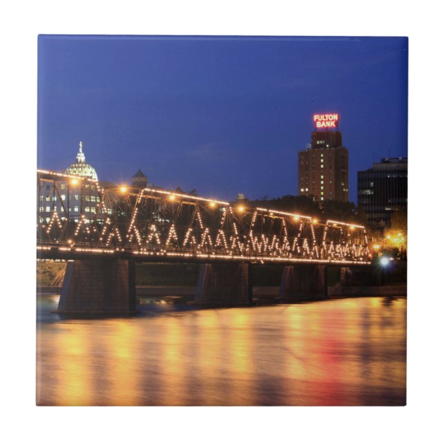 Pennsylvania State Walnut Street Bridge Ceramic Tile (Front)