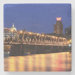 Pennsylvania State Walnut Street Bridge Stone Coaster