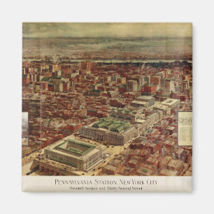 Pennsylvania Station New York City in 1910 Magnet
