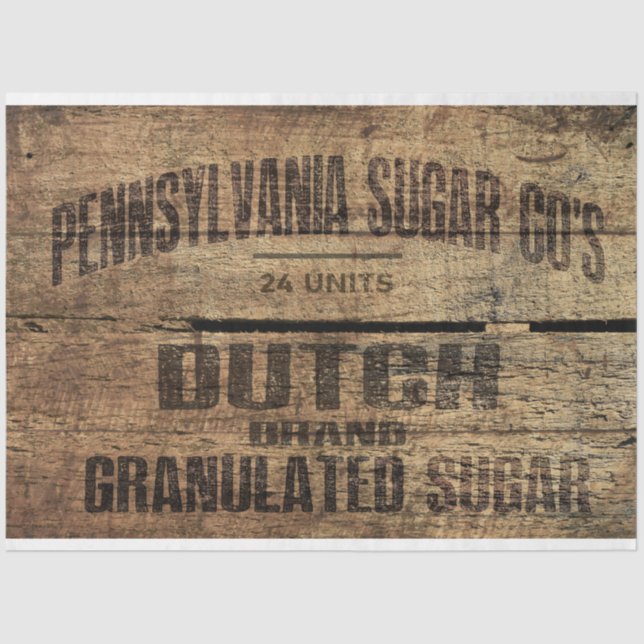 Pennsylvania Sugar Decoupage Tissue Paper (Front)
