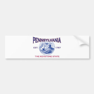 PENNSYLVANIA The Keystone State Bumper Sticker