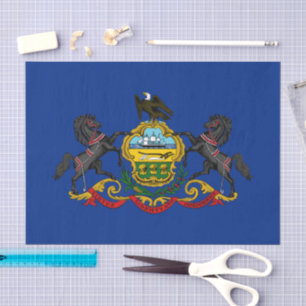 Pennsylvania tissue paper, Pennsylvania Flag Paper