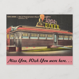 Pennsylvania, Tops Diner Postcard