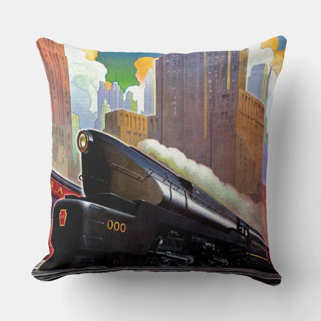 Pennsylvania Train by Unknown Cushion (Front)