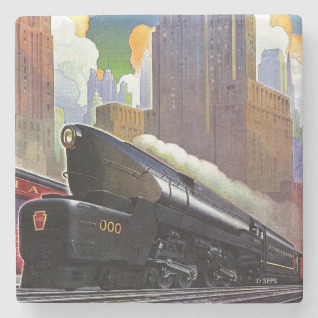 Pennsylvania Train by Unknown Stone Coaster (Front)