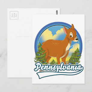 Pennsylvania Travel logo Postcard