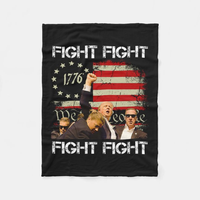 Pennsylvania Trump 2024 Fight!  Fleece Blanket (Front)
