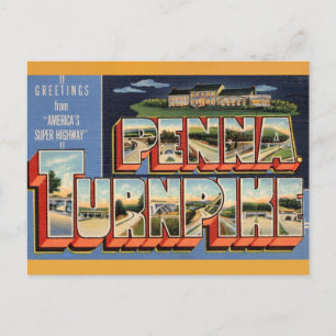 Pennsylvania Turnpike Vintage Travel Postcard