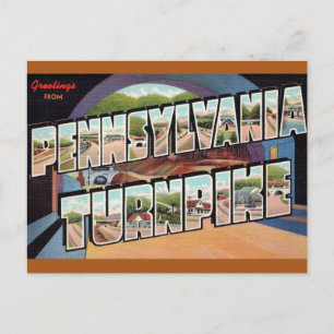  Pennsylvania Turnpike Vintage Travel Postcard