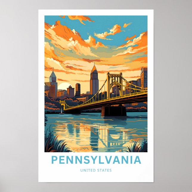 Pennsylvania United States Travel Print (Front)