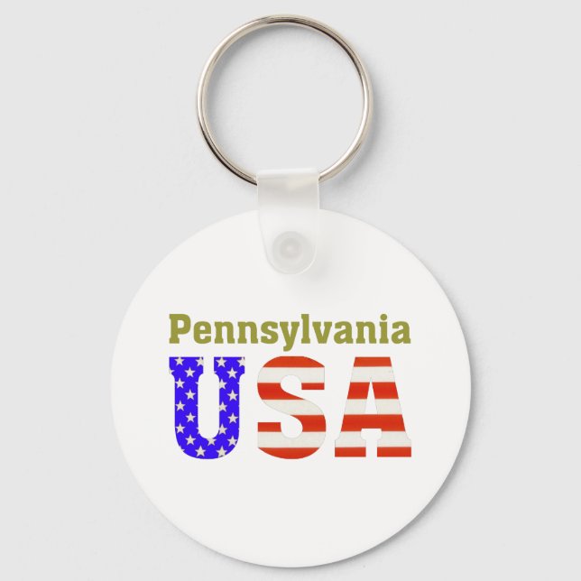 Pennsylvania USA! Key Ring (Front)