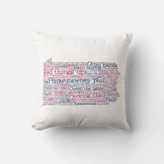Pennsylvania USA Slang Word Art Map Throw Pillow