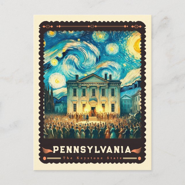 Pennsylvania | Vincent Van Gogh Inspired Postcard (Front)