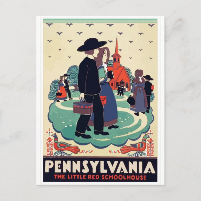 Pennsylvania vintage travel postcard USA (Front)