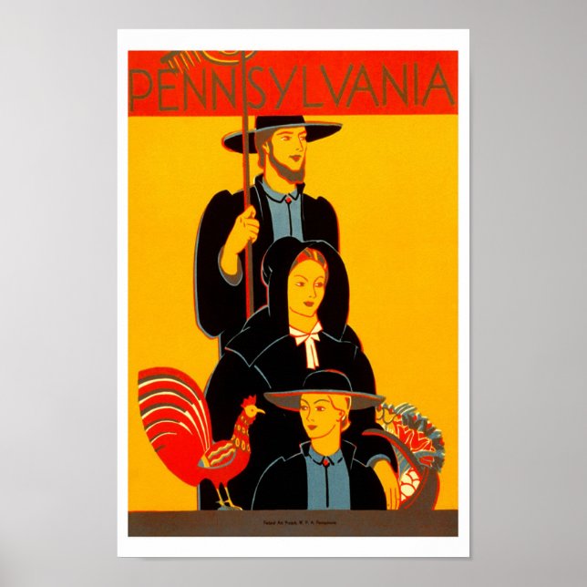 Pennsylvania Vintage Travel Poster (Front)