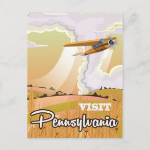 Pennsylvania vintage travel poster postcard