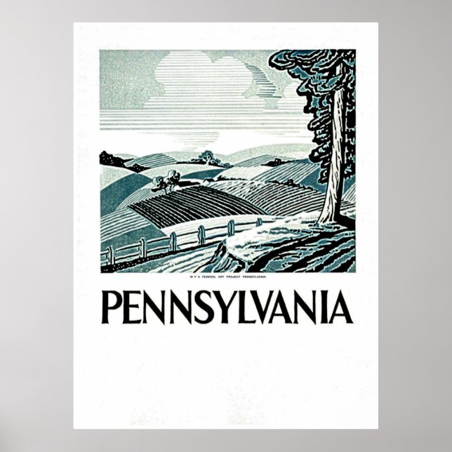 Pennsylvania - Vintage WPA Poster - Farm and Field (Front)