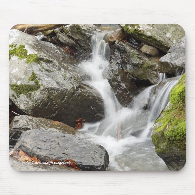 Pennsylvania Waterfall Boulders Mousepad (Front)