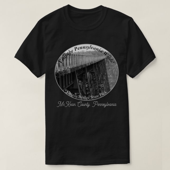 Pennsylvania Wilds Souvenir Kinzua Skywalk DK T-Shirt (Design Front)
