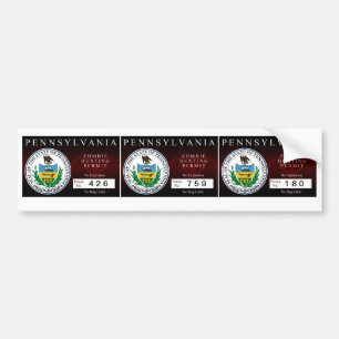 Pennsylvania Zombie Hunting Permit Bumper Sticker
