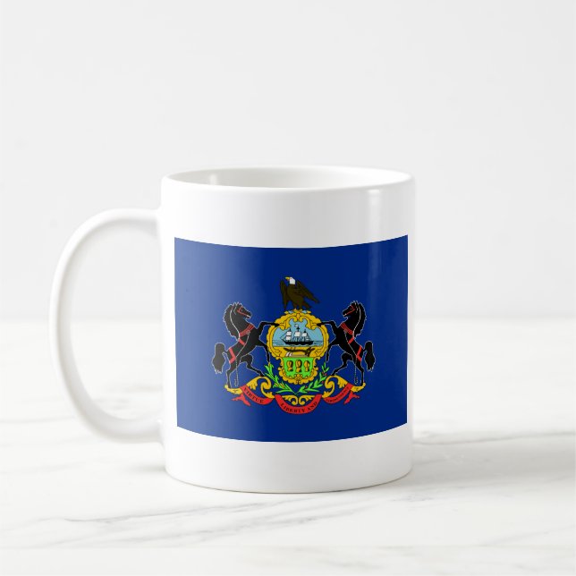Pennsylvanian Flag + Map Mug (Left)