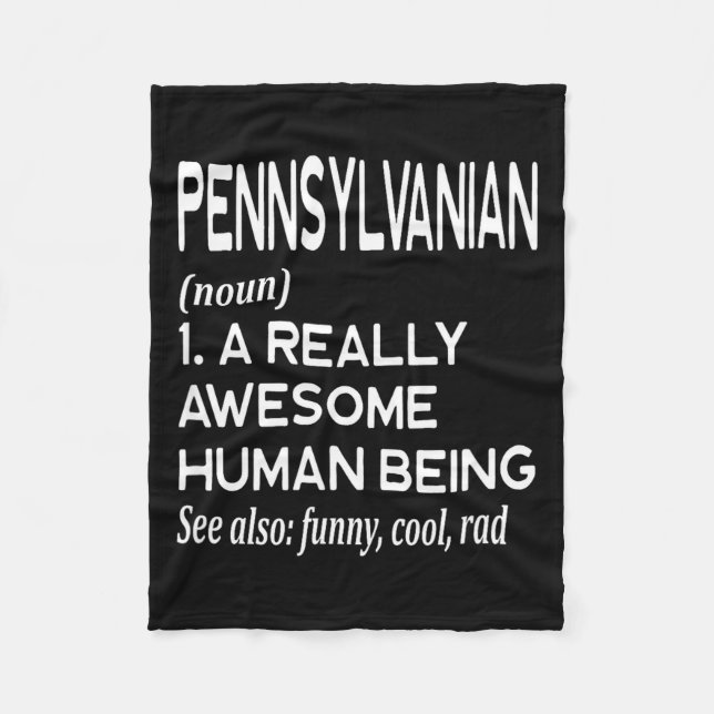 Pennsylvanian Pennsylvania Pa Philly Philadelphia  Fleece Blanket (Front)