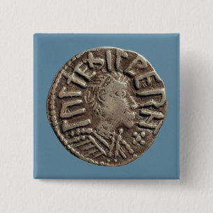 Penny Aethelberht Anglo-Saxon King East Anglia. 15 Cm Square Badge