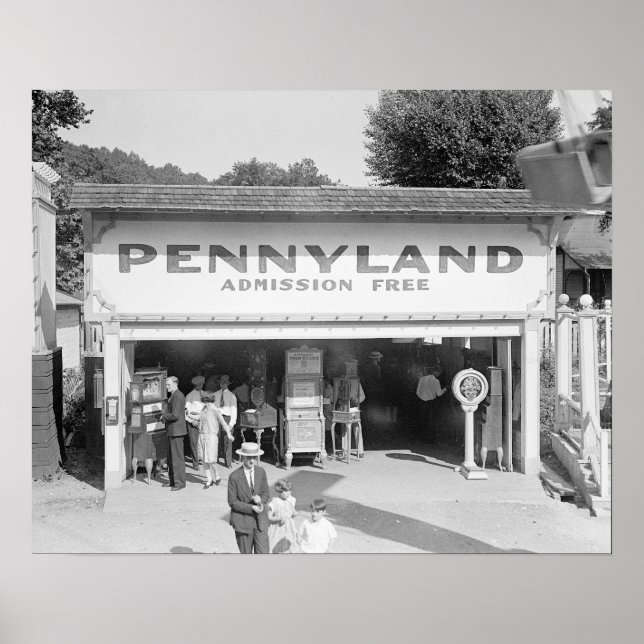 Penny Arcade, 1928. Vintage Photo Poster (Front)