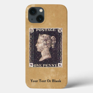Penny Black Postage Stamp iPhone 13 Case