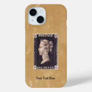 Penny Black Postage Stamp iPhone 15 Case