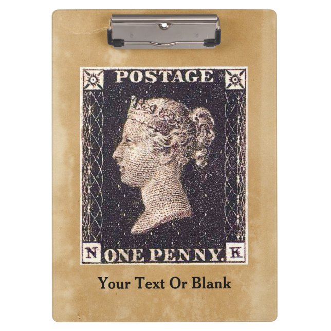 Penny Black Postage Stamp Clipboard (Front)