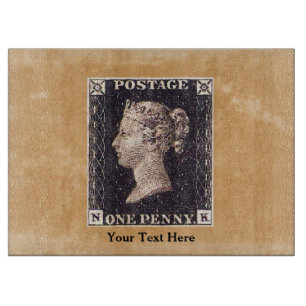Penny Black Postage Stamp Cutting Board