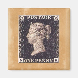 Penny Black Postage Stamp Magnet