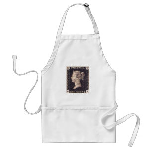 Penny Black Postage Stamp Standard Apron