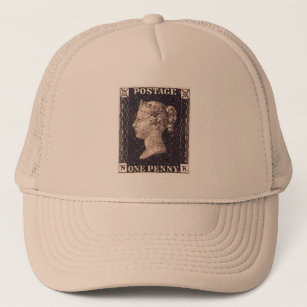 Penny Black Postage Stamp Trucker Hat