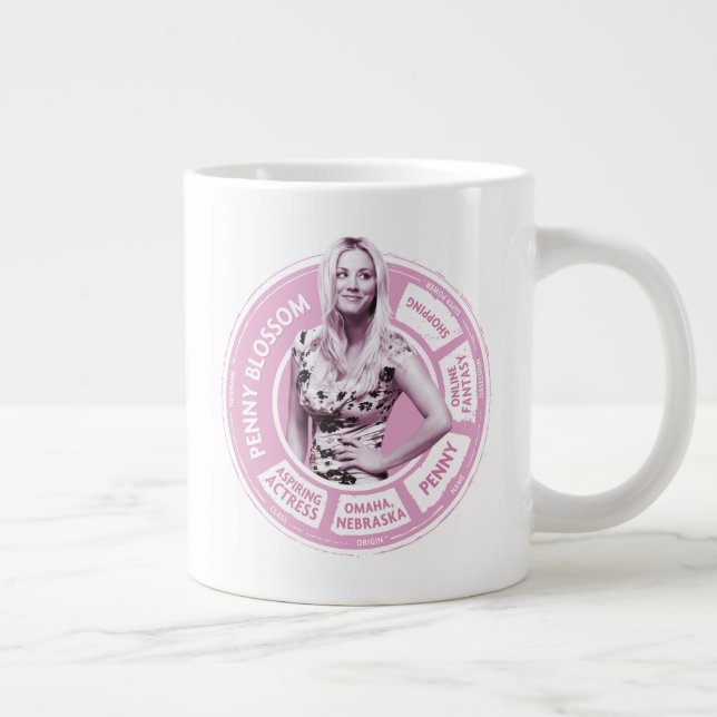 Penny Blossom Info Graphic Large Coffee Mug (Right)