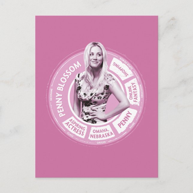 Penny Blossom Info Graphic Postcard (Front)