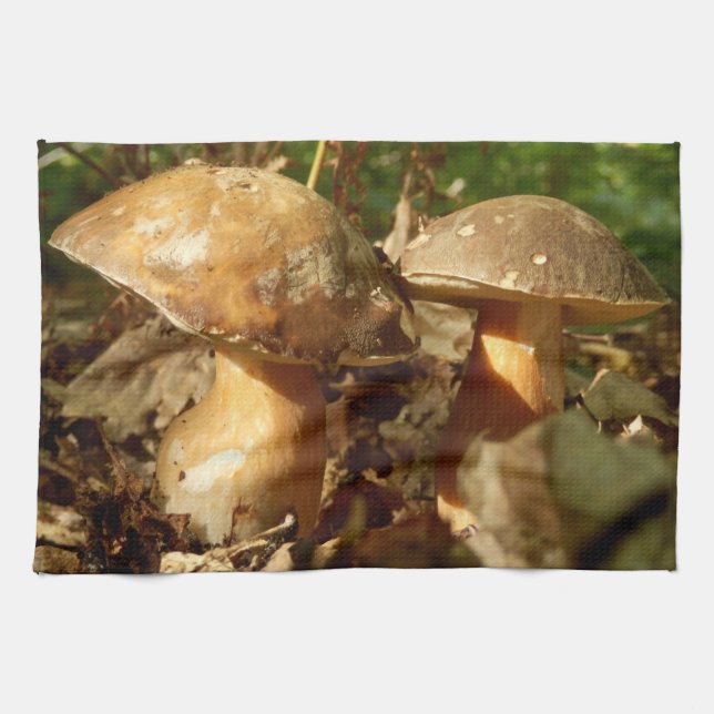Penny Bun Mushroom Tea Towel (Horizontal)