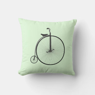 Penny-Farthing High-Wheel Antique Bicycle on Mint Cushion