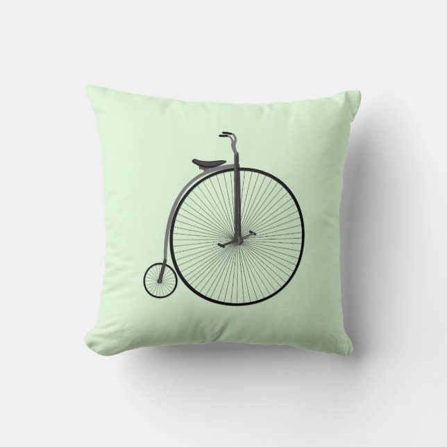 Penny-Farthing High-Wheel Antique Bicycle on Mint Cushion (Front)