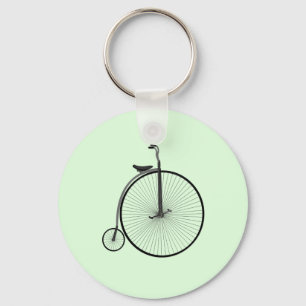 Penny-Farthing High-Wheel Antique Bicycle on Mint Key Ring